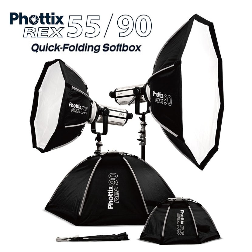 【Phottix】ワンステップで引き上げるハンドルで瞬時にセットアップ「REX Quick-Folding ソフトボックス」